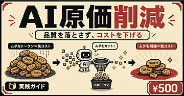 生成AIの原価を下げる方法｜API料金を仕事単位で最適化する実践テンプレート