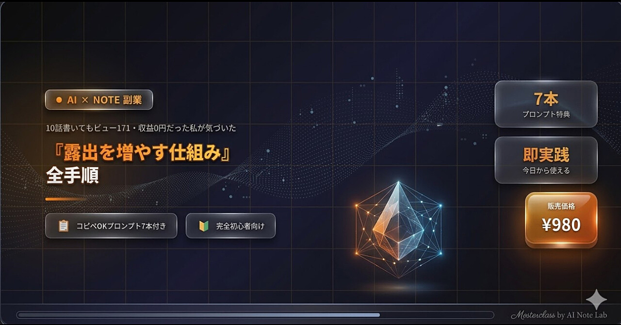 AIでnoteを10話書いたのに1円も稼げなかった私が気づいた、
「届ける仕組み」の全手順
