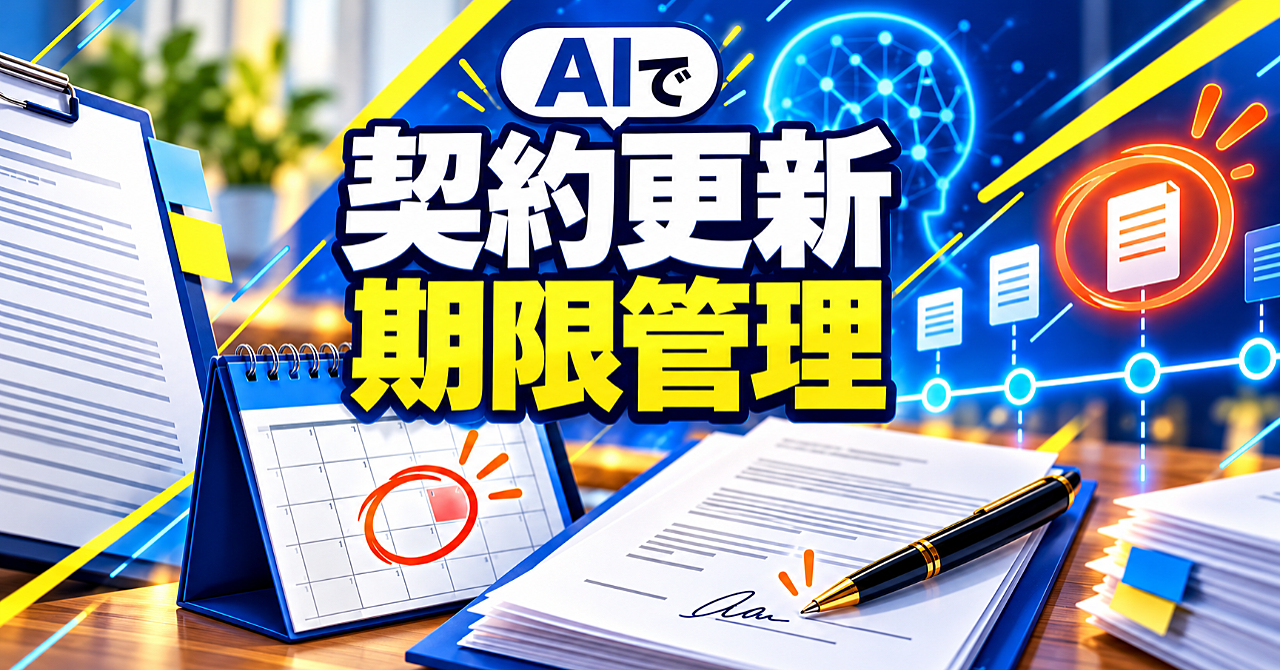 【AIで契約更新の期限漏れを防ぐ】通知・確認・承認を分ける小さな会社の管理台帳のアイキャッチ画像