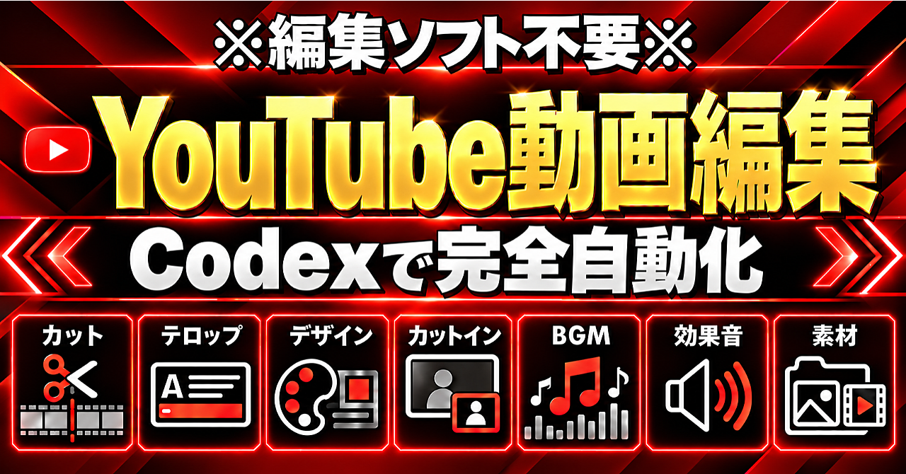 【35大特典付】YouTubeマスターDさんのBrain「【編集ソフト不要】1本の動画が24分で完成！Codexで動画編集を自動化！完全AI編集マスター！【Mac・Windows対応】」評判口コミ感想レビュー