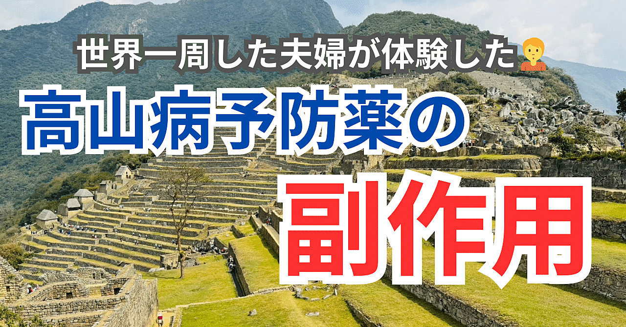 【海外旅行】マチュピチュ旅行 高山病予防薬の副作用で気を付けること
