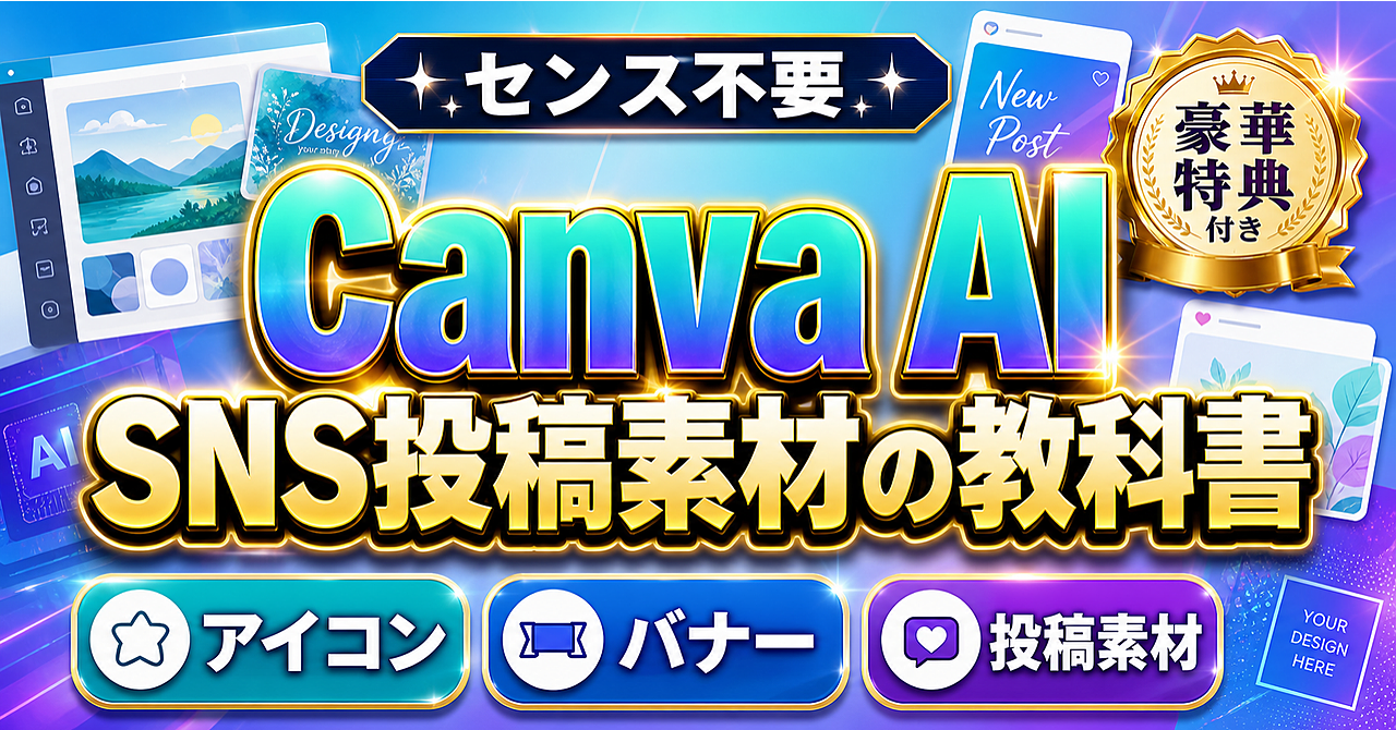【センス不要デザイン入門】Canva AI x SNS投稿素材の教科書