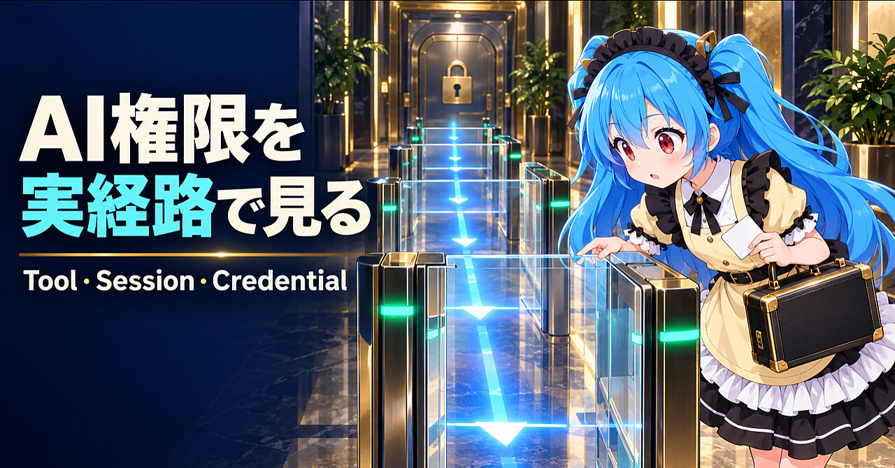 【AI権限設計】「設定上は安全」を信用しない――Tool・Session・Credentialの実経路を検証するのアイキャッチ画像