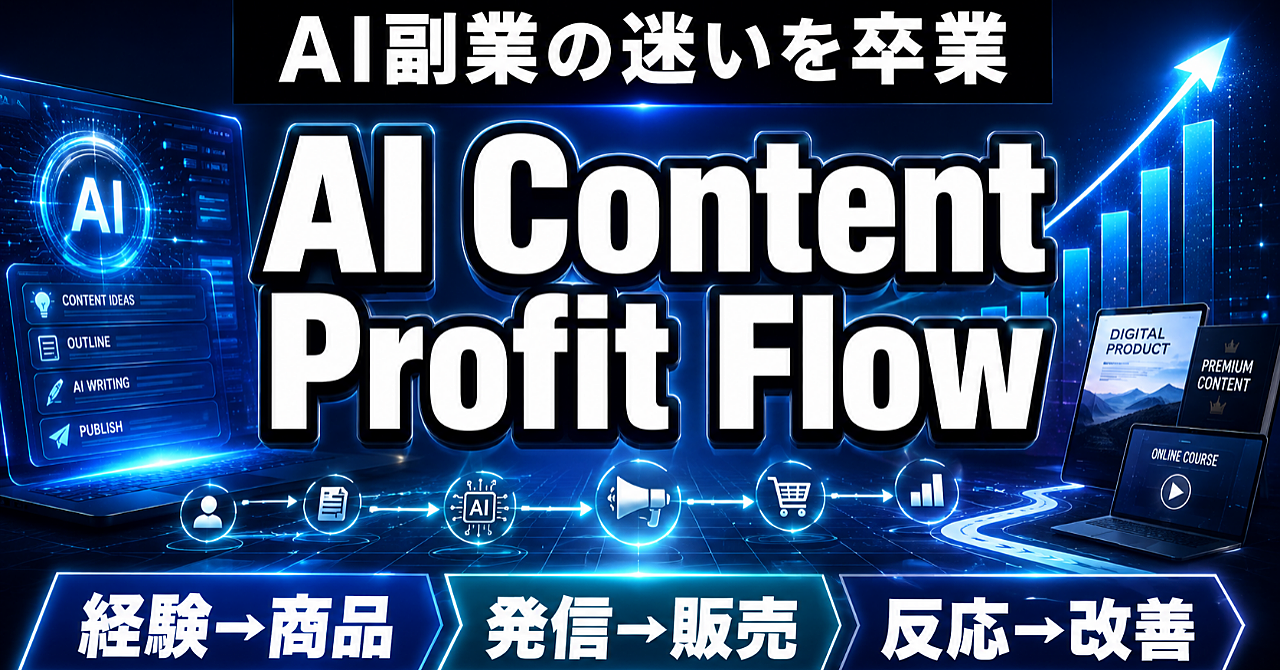 AI副業で「何を売る？」を卒業する 自分の経験を商品に変える6STEP