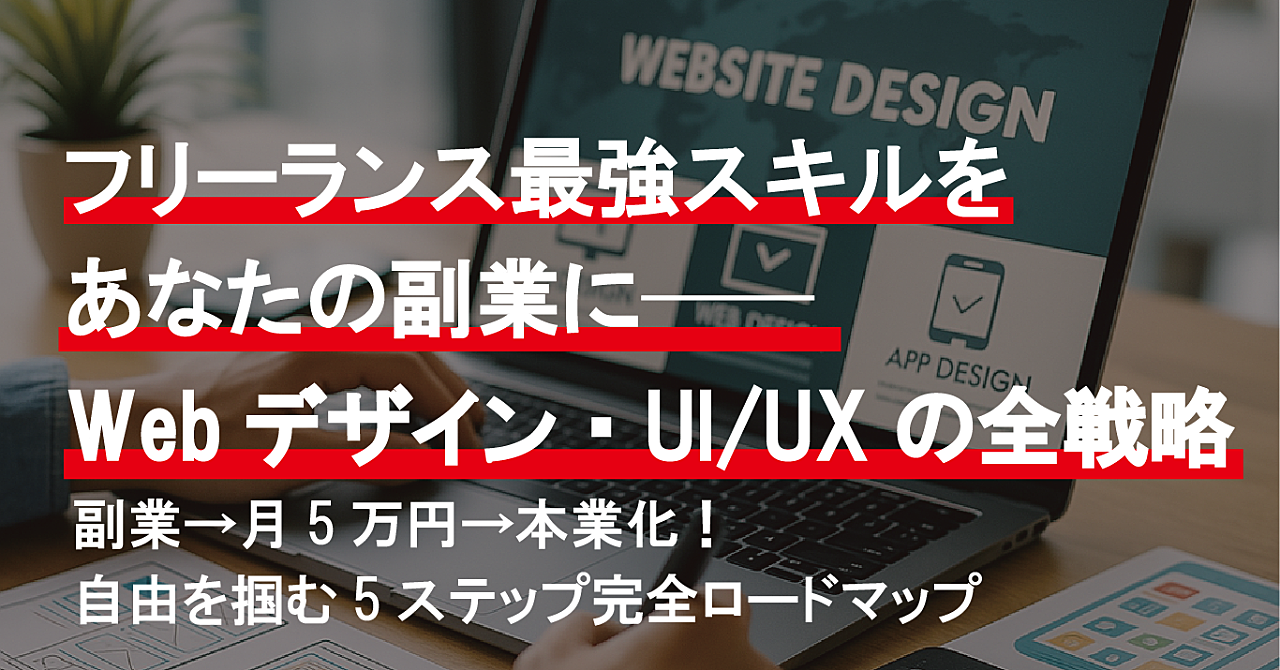 Webデザイン・UI/UXデザイン【副業から本業へシフト可能】中級者向けビジネス