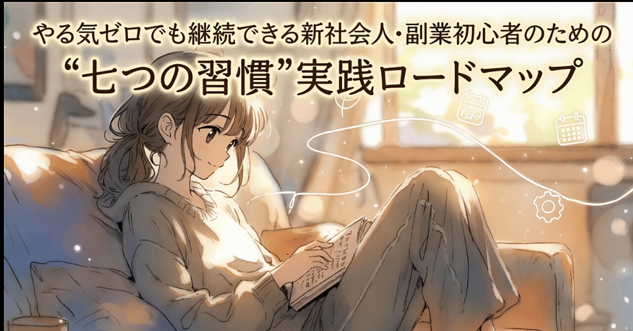 やる気ゼロでも継続できる新社会人・副業初心者のための“七つの習慣”実践ロードマップ