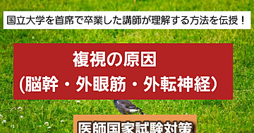 国立大学首席で卒業したプロの現役講師直伝！！ー「医師国家試験対策「複視の原因(脳幹・外眼筋・外転神経)」