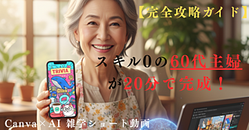 スキルゼロの60代主婦が20分で完成!Canva×AIで作る「雑学ショート動画」完全攻略ガイド