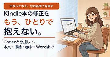 出版したKindle本の修正を、もう1人で抱えない｜Codex既刊リライト実践ガイド