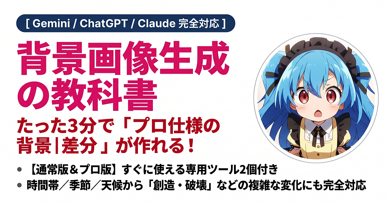 【各AI対応】背景画像生成の教科書｜3分でプロ仕様の「背景差分セット」を量産して“売れる資産”に変える魔法のツール