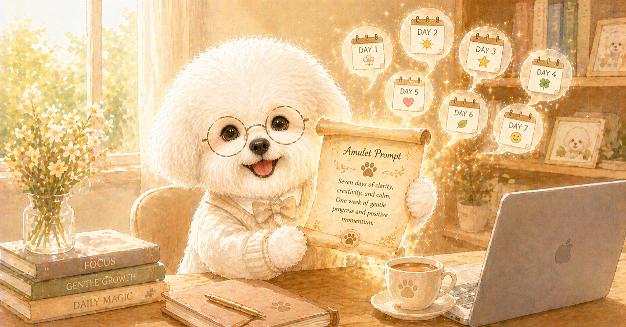 【魔法の15分】SNSのネタ出しで消耗するのはもう終わり。あなたの代わりにAIが「共感と癒やしの1週間分」を自動作成するプロンプト配布