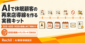 AIで休眠顧客の再来店導線を作る実務キット｜30日・60日・90日の連絡と終了判断まで