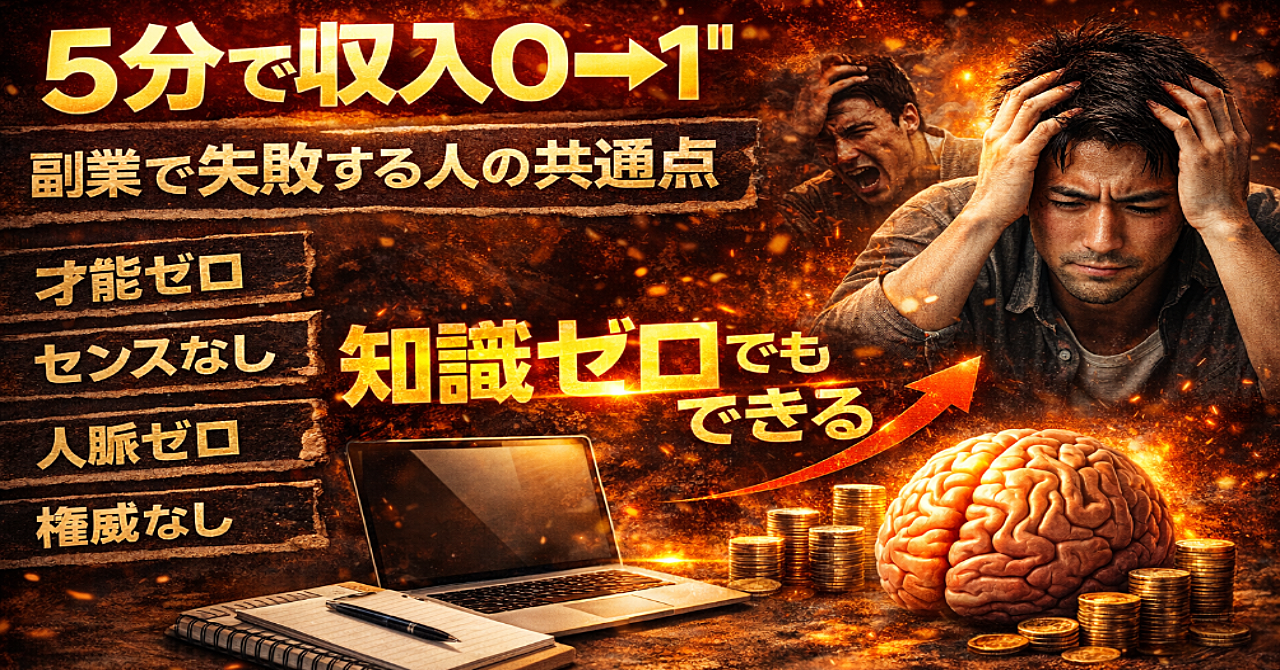 5分で読める副業超入門~知識ゼロから0→1を作る思考と行動~