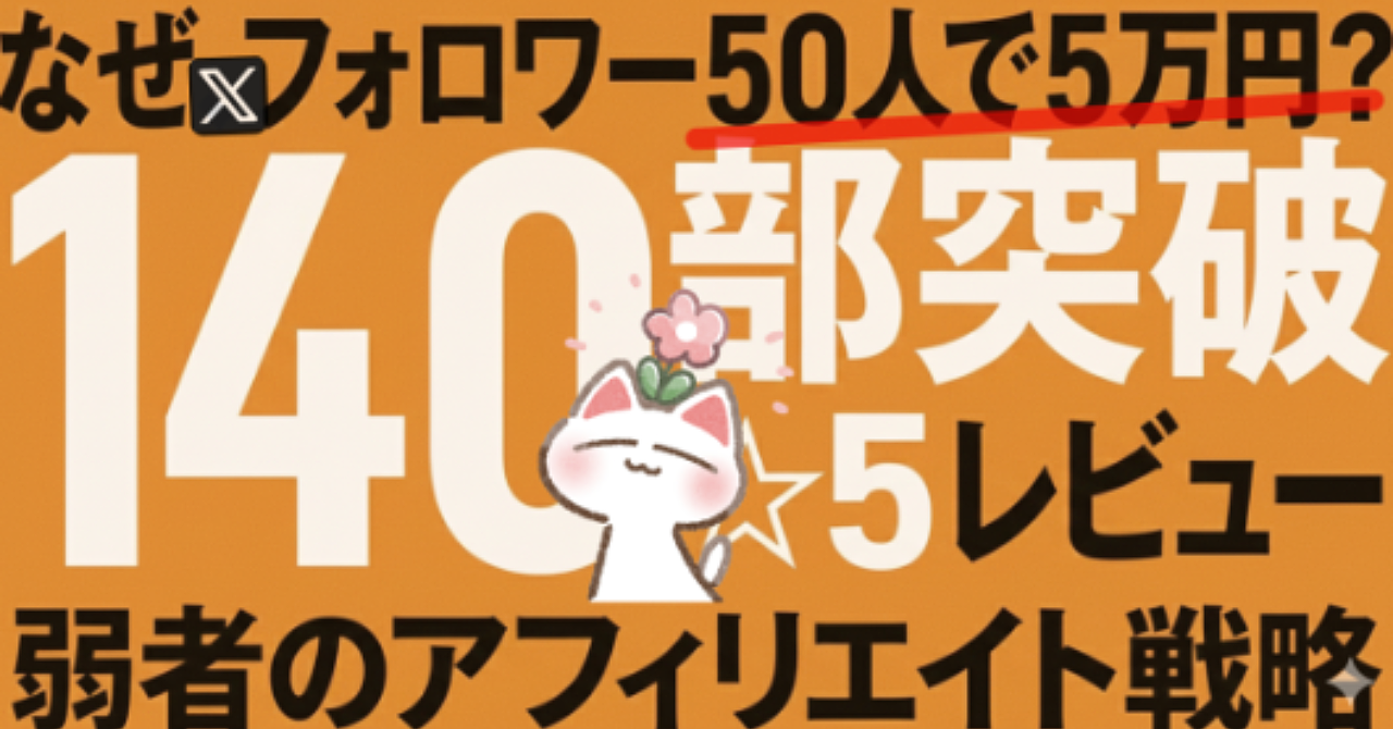 なぜXフォロワー50人のアカウントから5万円のアフィリエイトをGETできたのか。