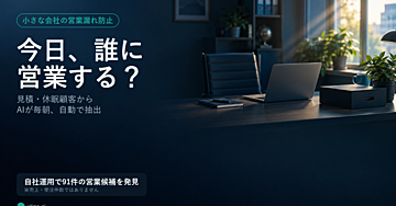 小さな会社の営業漏れ防止AI｜見積・休眠顧客から「今日連絡すべき相手」を毎朝自動抽出