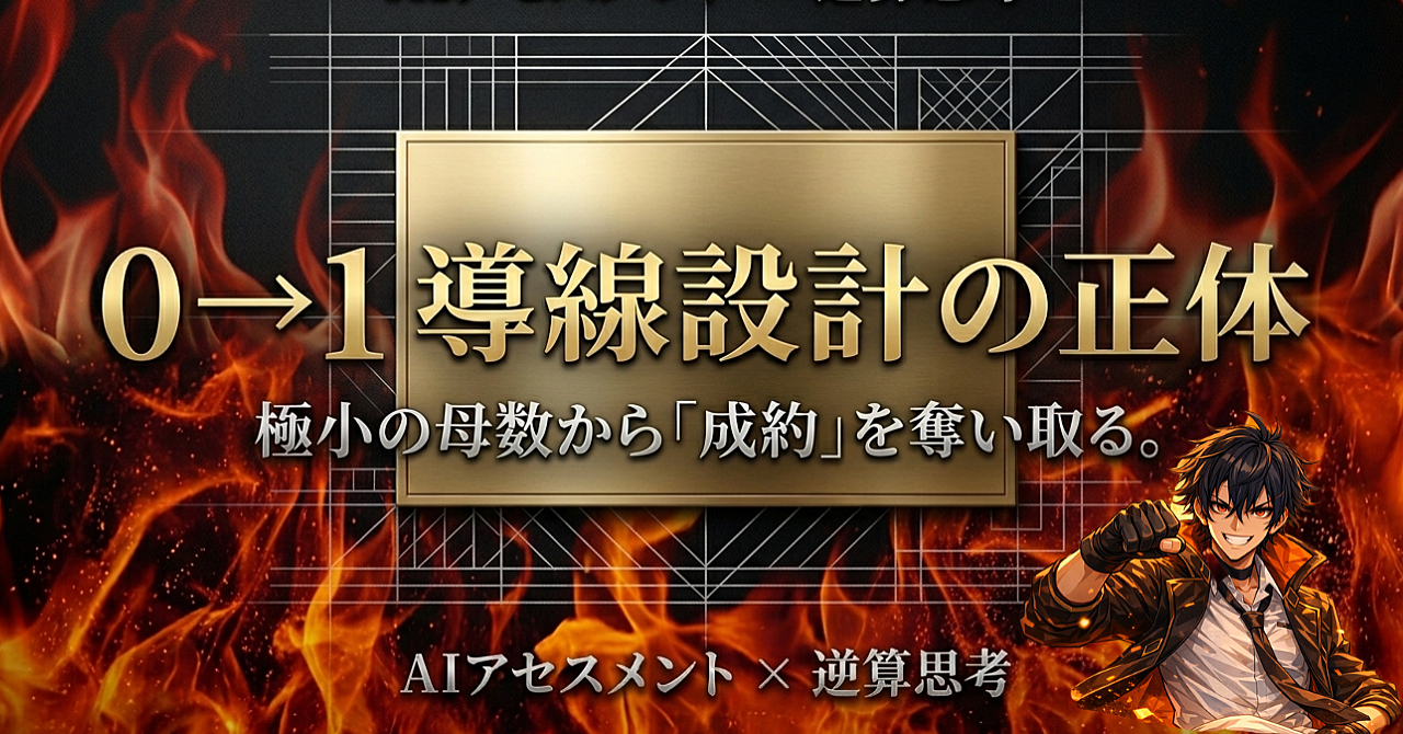 【0→1導線設計】インプレッションの呪縛を解き、極小の母数で「成約」を逆算する技術