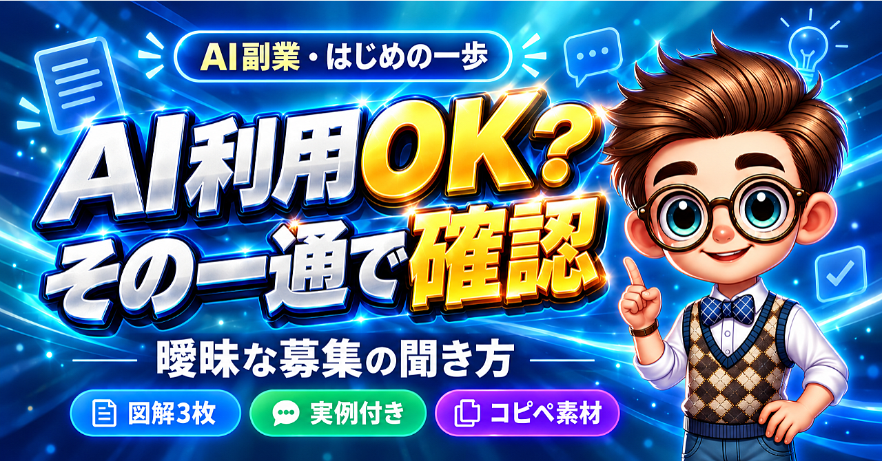 AI利用OK?応募前に聞く一通の作り方のアイキャッチ画像