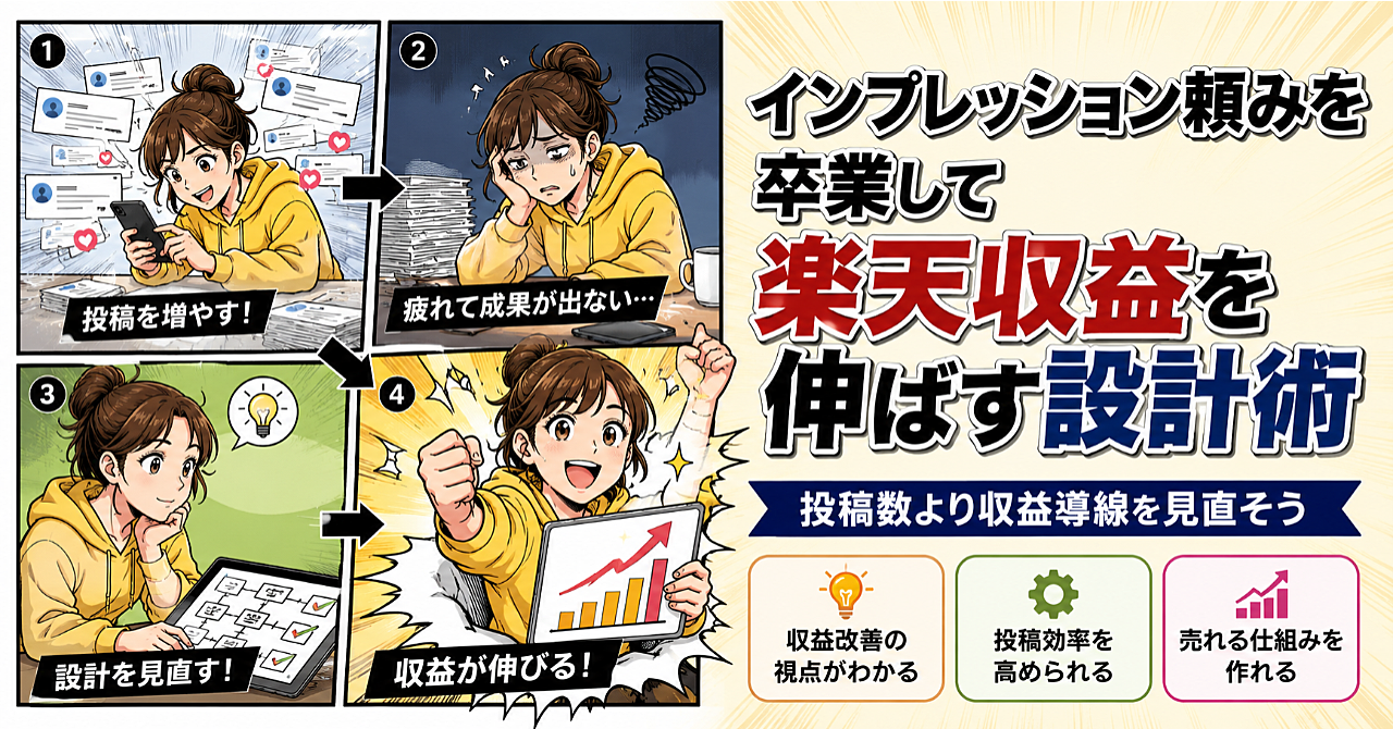 インプが落ちても売上は落とさない。同じ閲覧数から収益を最大化する「バズ×報酬設計」7つの鉄則