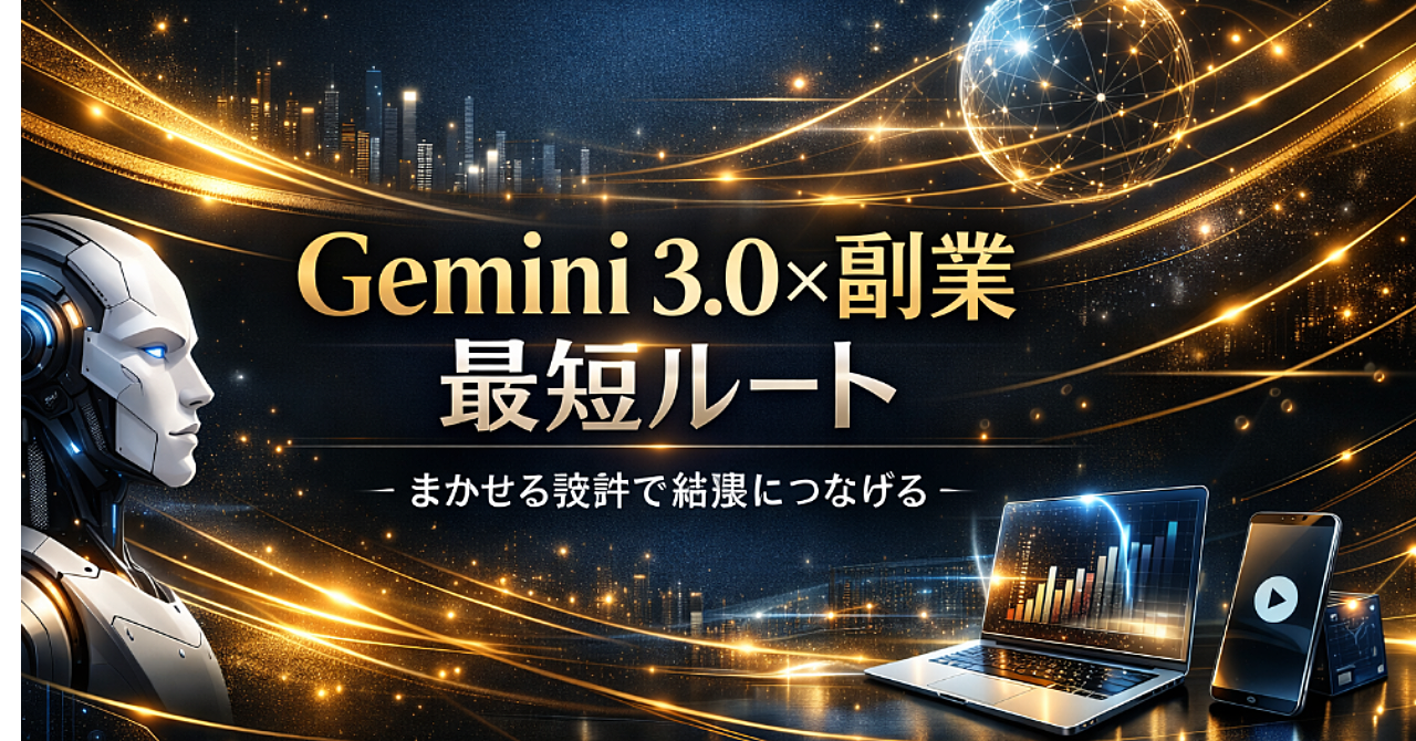 99%が知らない「Gemini 3.0副業」最短で結果に繋がる“まかせる設計”の作り方