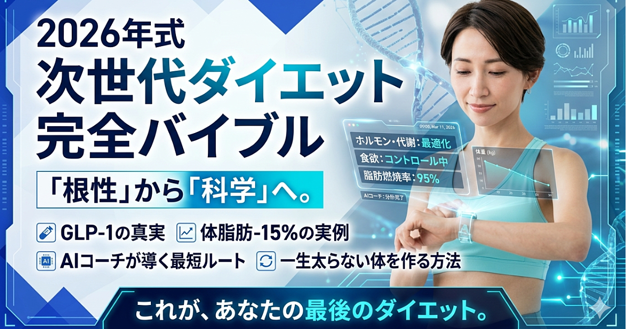 2026年式・次世代ダイエット完全バイブル：根性論を捨てて「科学」と「AI」で痩せる技術