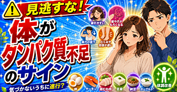 体がタンパク質不足であることを示すサイン