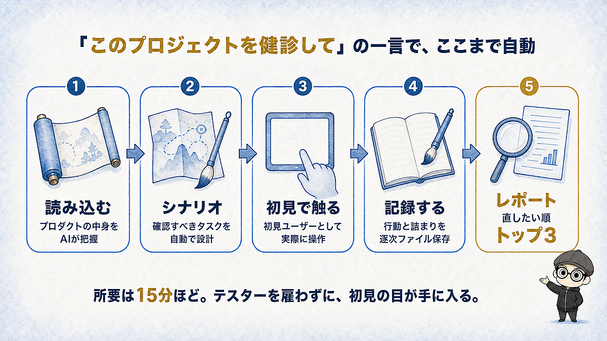 AIがあなたのウェブサイト、プロダクトを「健診」する。プロ直伝の