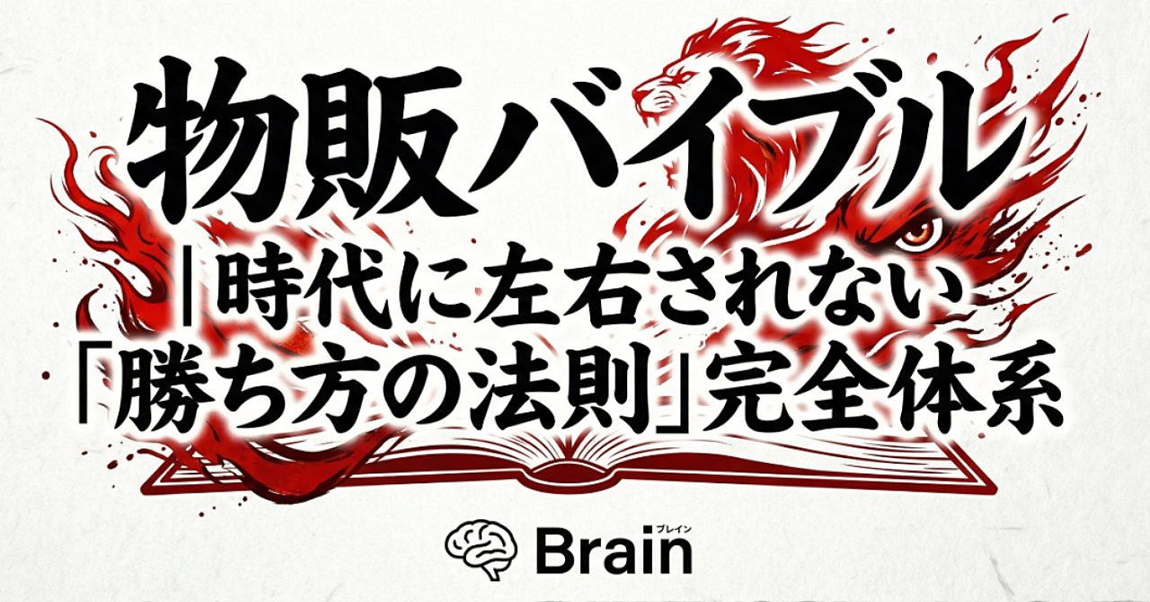 物販バイブル｜7ジャンルを10年で検証した「時代に左右されないお勝ち方の法則」完全体系