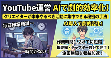 AIでYouTube運営を劇的に効率化!クリエイターが本当にやるべきことに集中できる秘密の手法