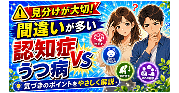 間違いが多い 認知症 vs うつ病！症状・原因・回復の可能性を徹底比較
