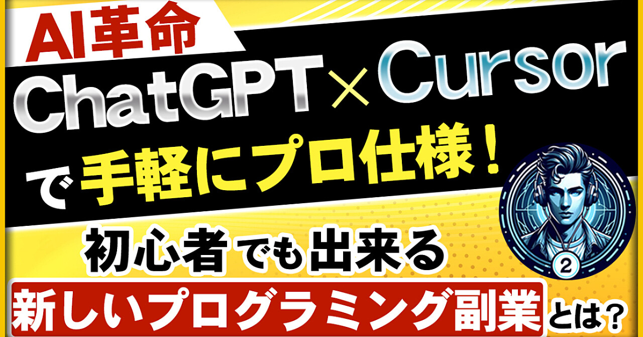 【AI革命】GPT4×Cursorで手軽にプロ仕様！初心者でもできる新しいプログラミング副業とは？