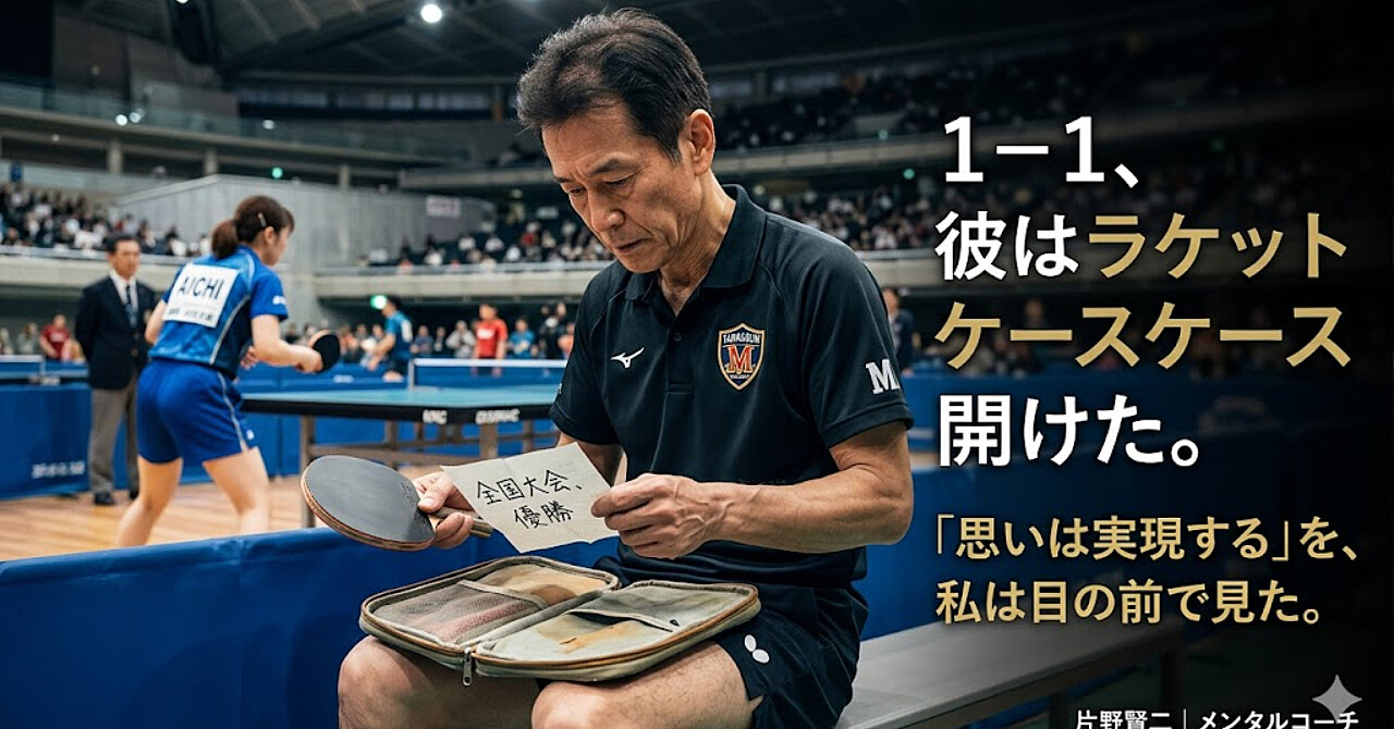 １－１から、彼はラケットケースを開けた。