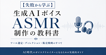 【失敗から学ぶ】生成AIボイスASMR制作の教科書―ツール選定・ディレクション・販売戦略のすべて