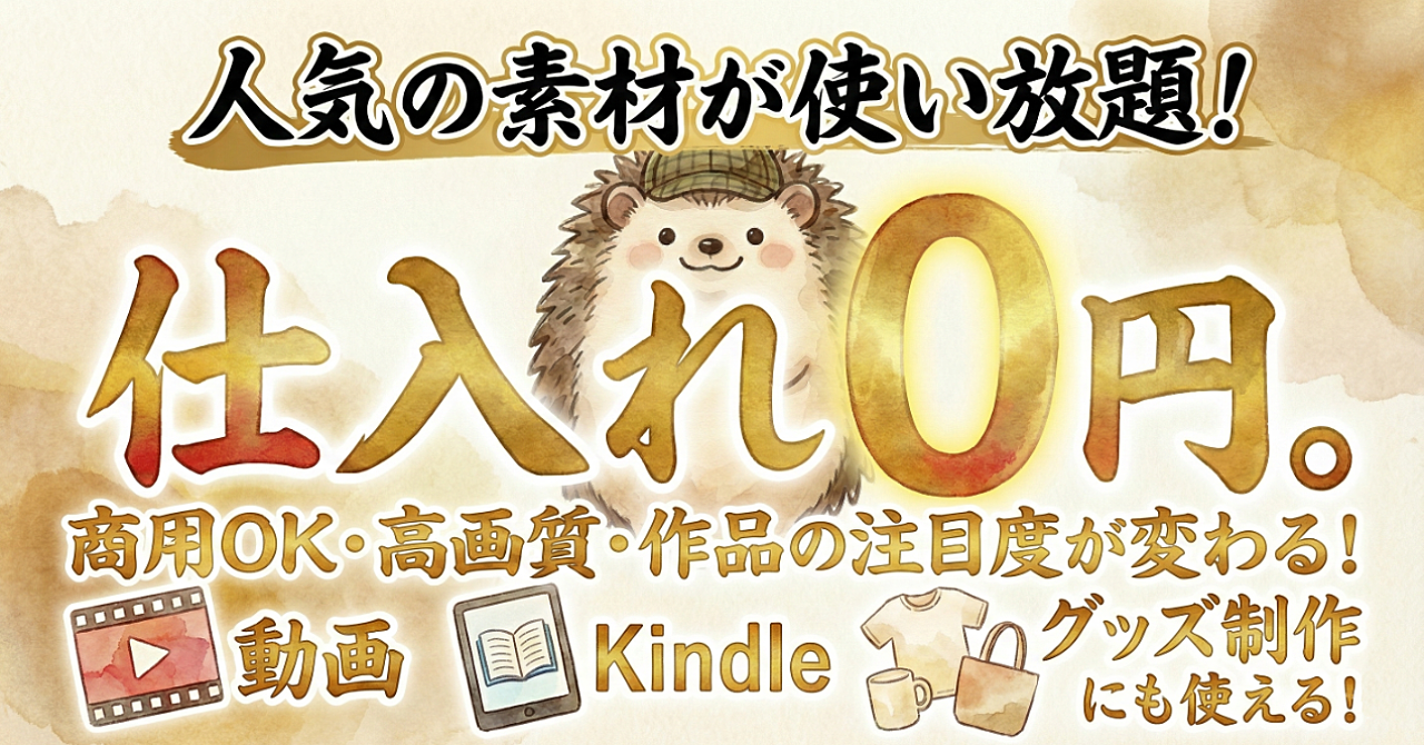  誰もが知っている人気の素材を無料で高画質で使う方法