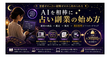 霊感も占い経験もいらない。AI占い副業「月3万円」ロードマップ