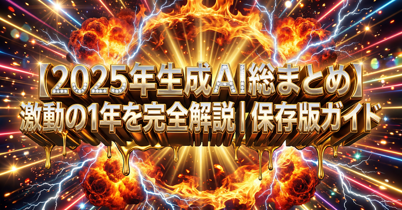 【2025年AI総まとめ】激動の1年を完全解説|保存版ガイド