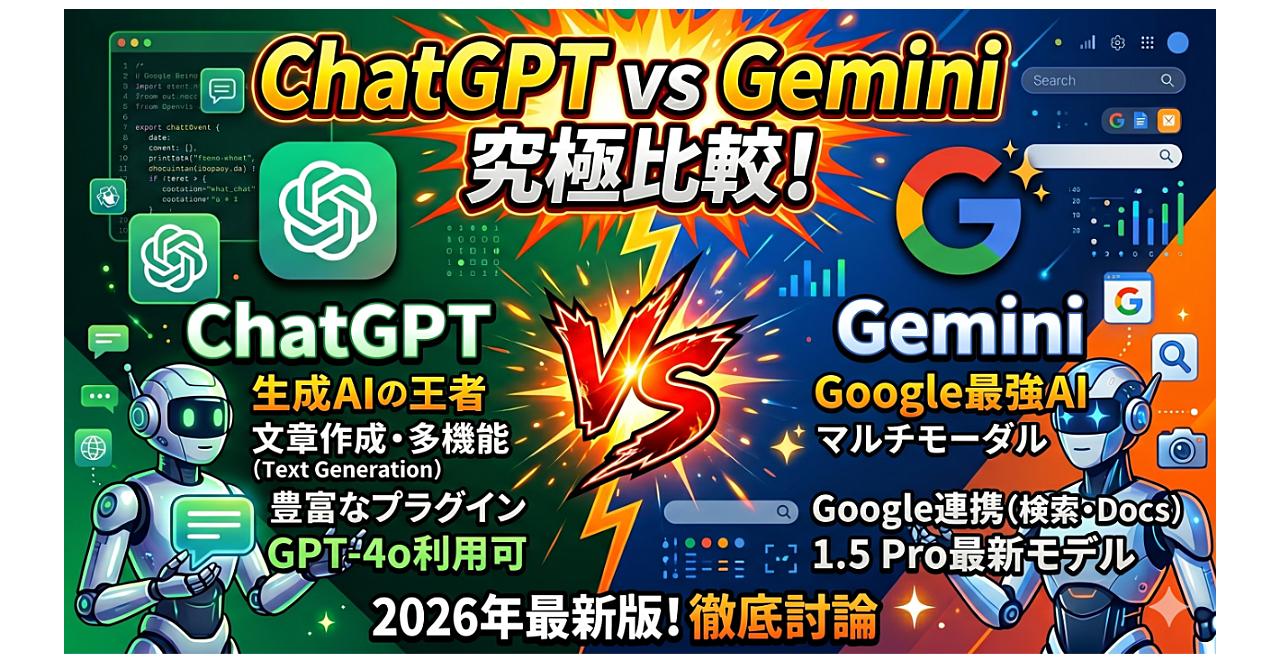 ChatGPTとGeminiどっちがおすすめか？究極比較！