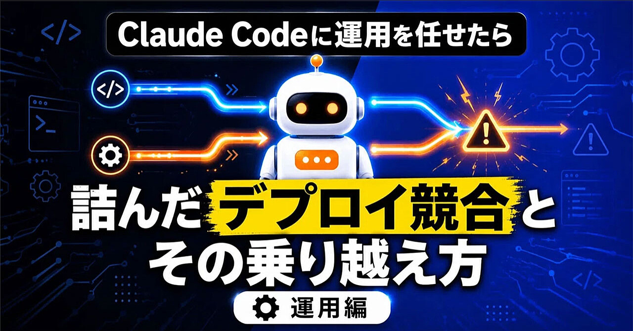 Claude Codeにインフラ運用を任せたら詰んだデプロイ競合と、その乗り越え方【運用編】のアイキャッチ画像