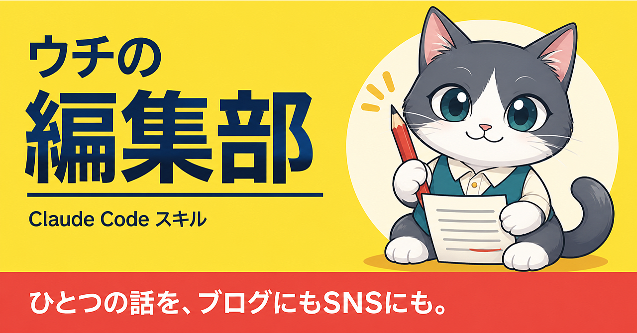 ブログ・SNS向け原稿を元テキストから作る|ウチの編集部のアイキャッチ画像