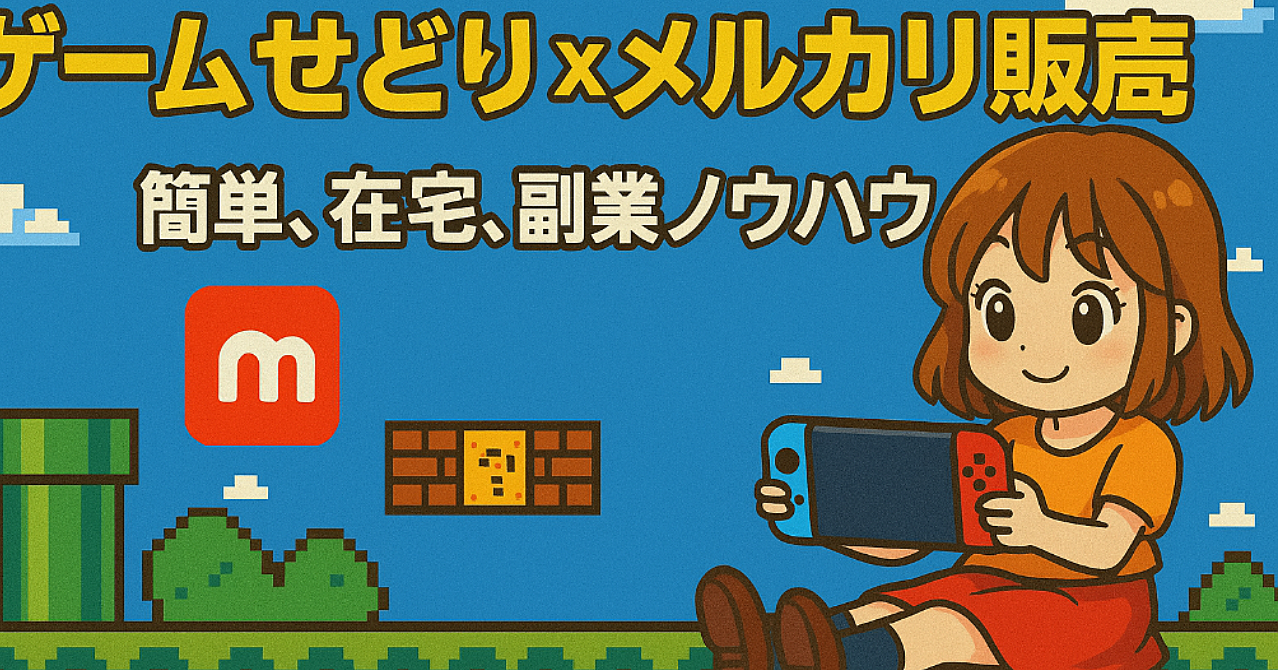 更新版)【メルゲー2】メルカリ×ゲーム販売!せどらーF式の小資金、在宅、簡単副業ノウハウを伝授します!