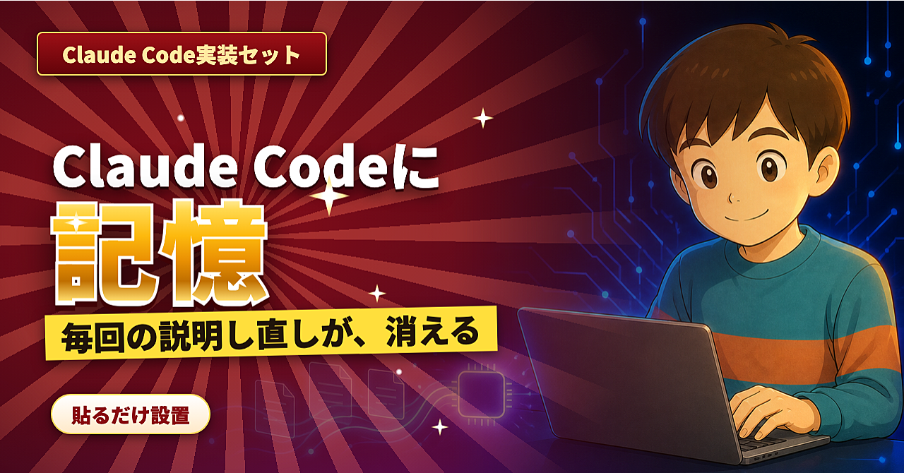 「3ファイル置くだけ」では効きません ── 公式ドキュメントで裏を取った、Claude Code記憶術の実際に効く版のアイキャッチ画像