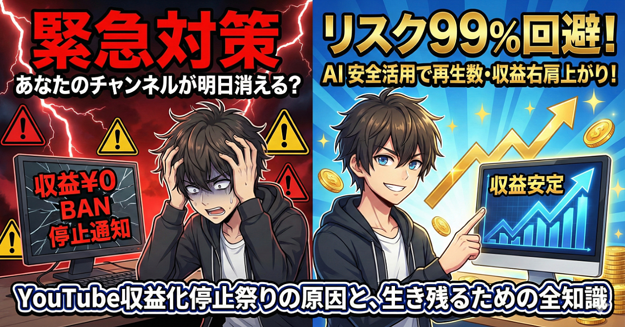 【緊急対策】あなたのチャンネルが明日消える?YouTube収益化停止祭りの原因と、生き残るための全知識