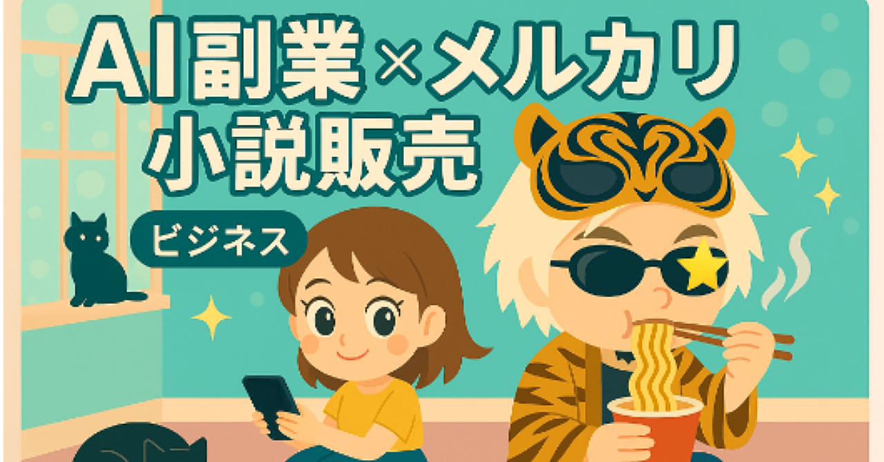 【AI副業】スマホだけでOK！部屋から出ずにメルカリ小説販売ビジネスで月3万円〜を稼ごう！