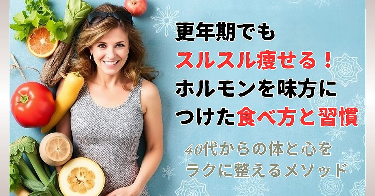 「更年期でもスルスル痩せる!ホルモンを味方につけた食べ方と習慣」