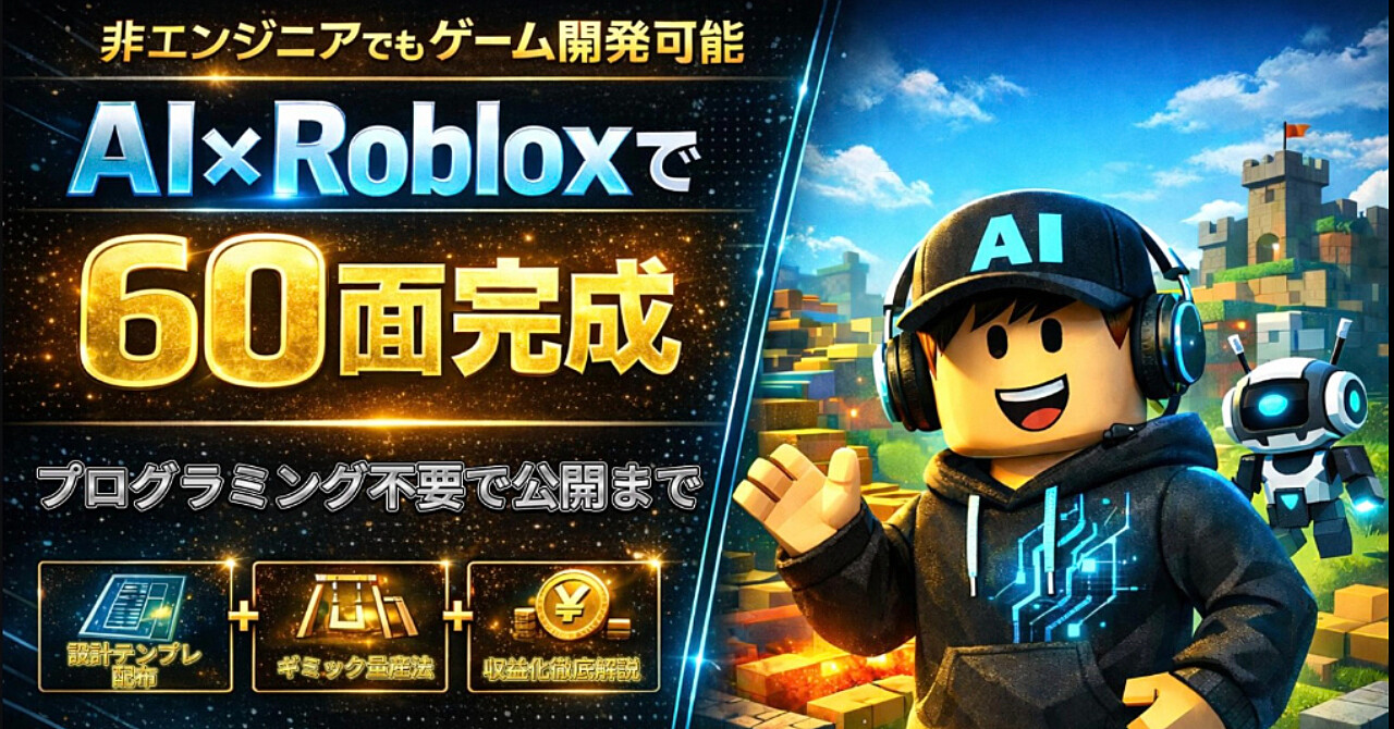 【AI×Roblox】プログラミング学習は一切不要！非エンジニアがChatGPTと1ヶ月で60面のObbyを公開した全手順