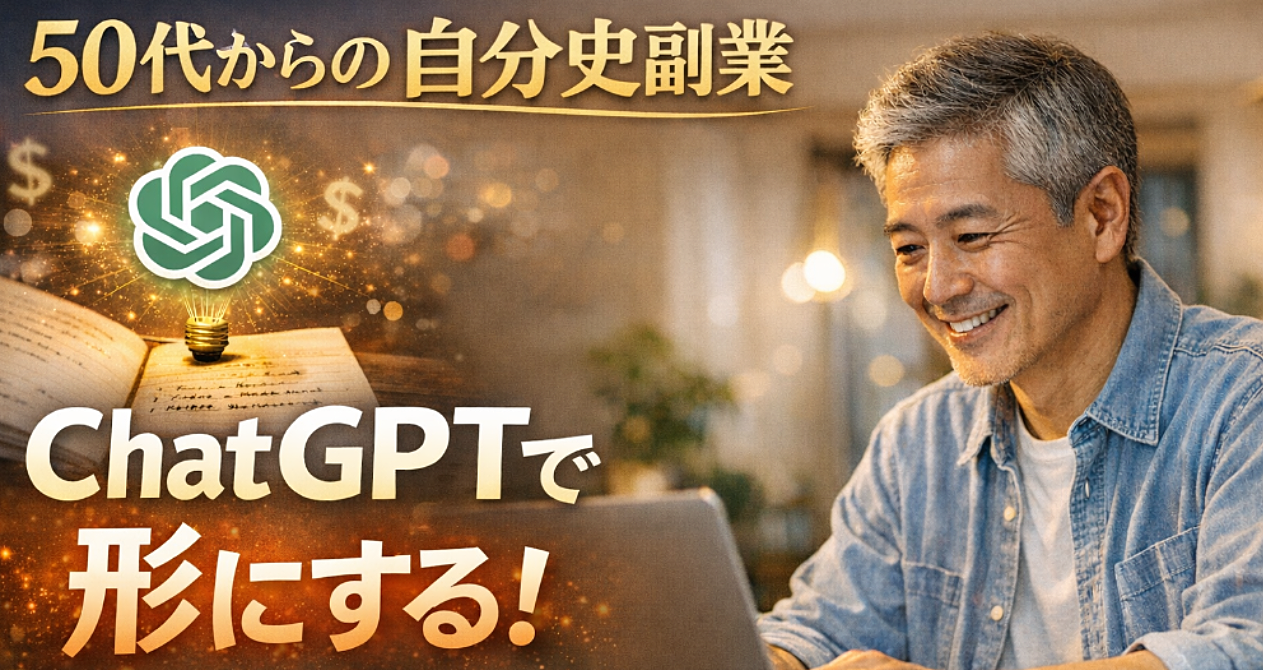 ChatGPTで経験を収益に変える

50代から始める自分史副業マニュアル
