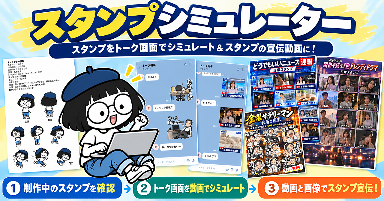 【スタンプ販促】スタンプシミュレーター|販売前チェック、販促動画・画像にものアイキャッチ画像