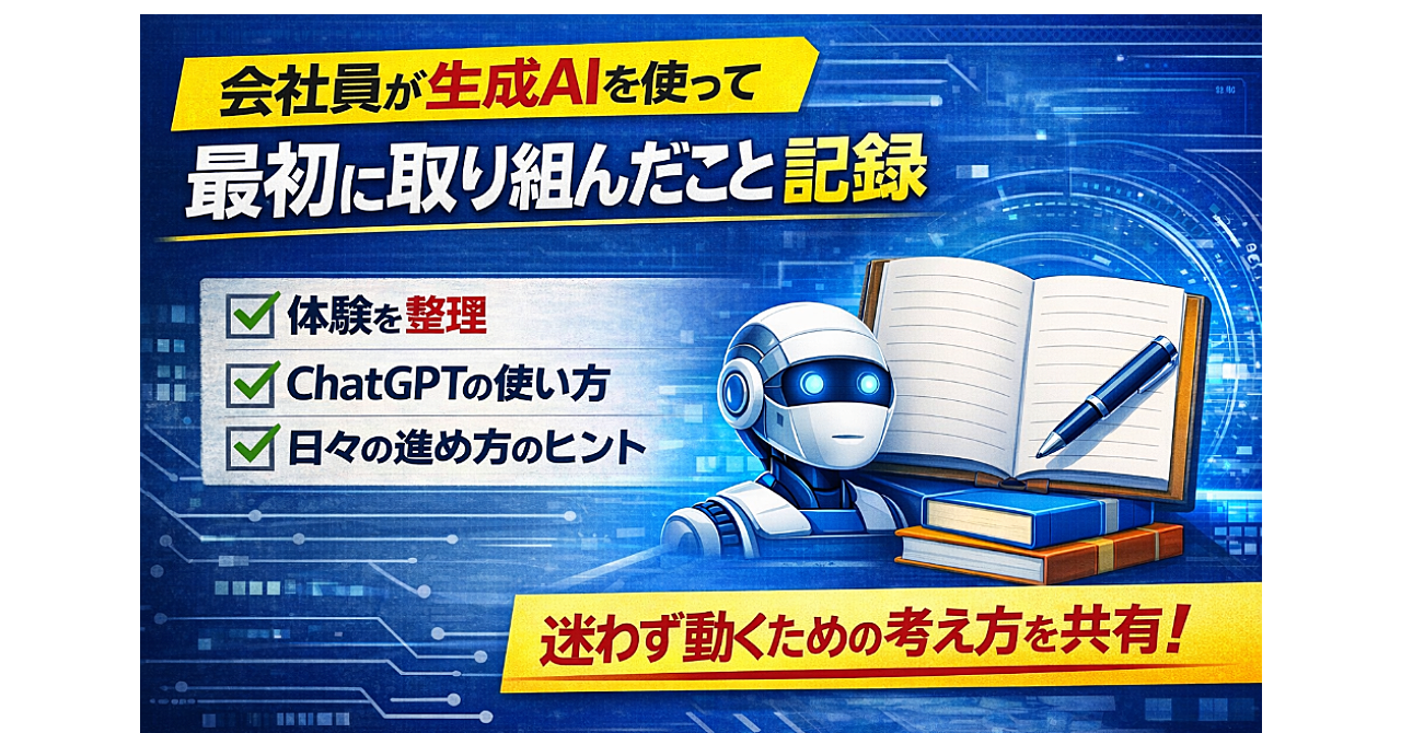 会社員が生成AIを使って
最初に取り組んだことの記録