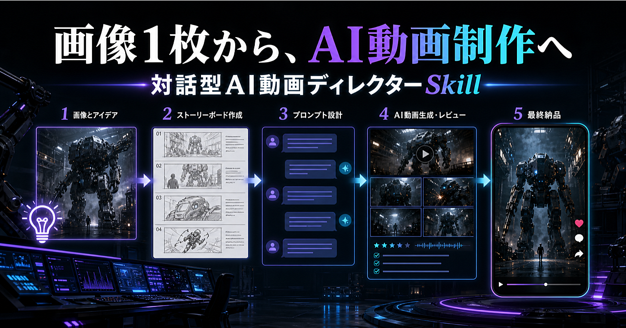 画像1枚と短いアイデアから。AI動画づくりを順番に案内するCodex Skillのアイキャッチ画像