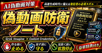 （偽動画防衛ノート）Grok Imagine x Content Credentials  完全ガイド