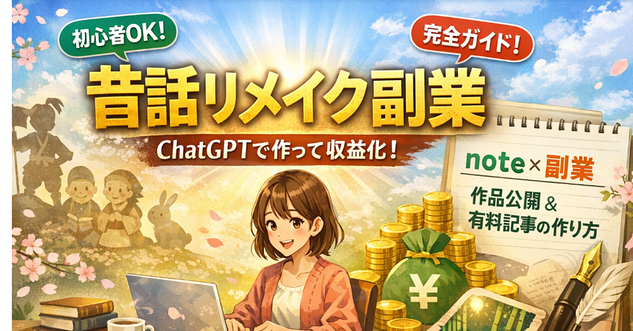 50代から始めるChatGPT副業

昔話リメイクで最初の収益を作る方法